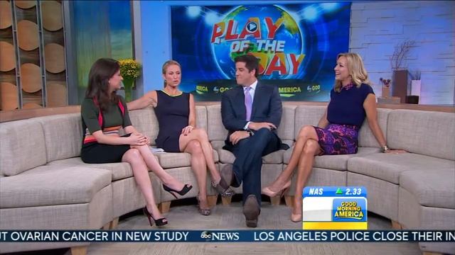 Amy Robach & Bianna Golodryga & Lara Spencer - nice legs short skirts and high heels