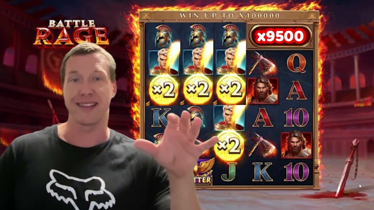 TTR на стриме казино поймал сумасшедший занос в Battle Rage! Занос х 9500