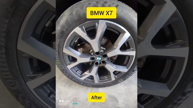 BEFORE AND AFTER. Perbaikan mobil BMW X7 warna hitam di Bengkel  Dinarti Putro