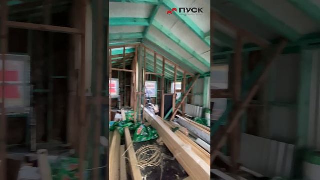 Процесс строительства барнхауса "Вилле"