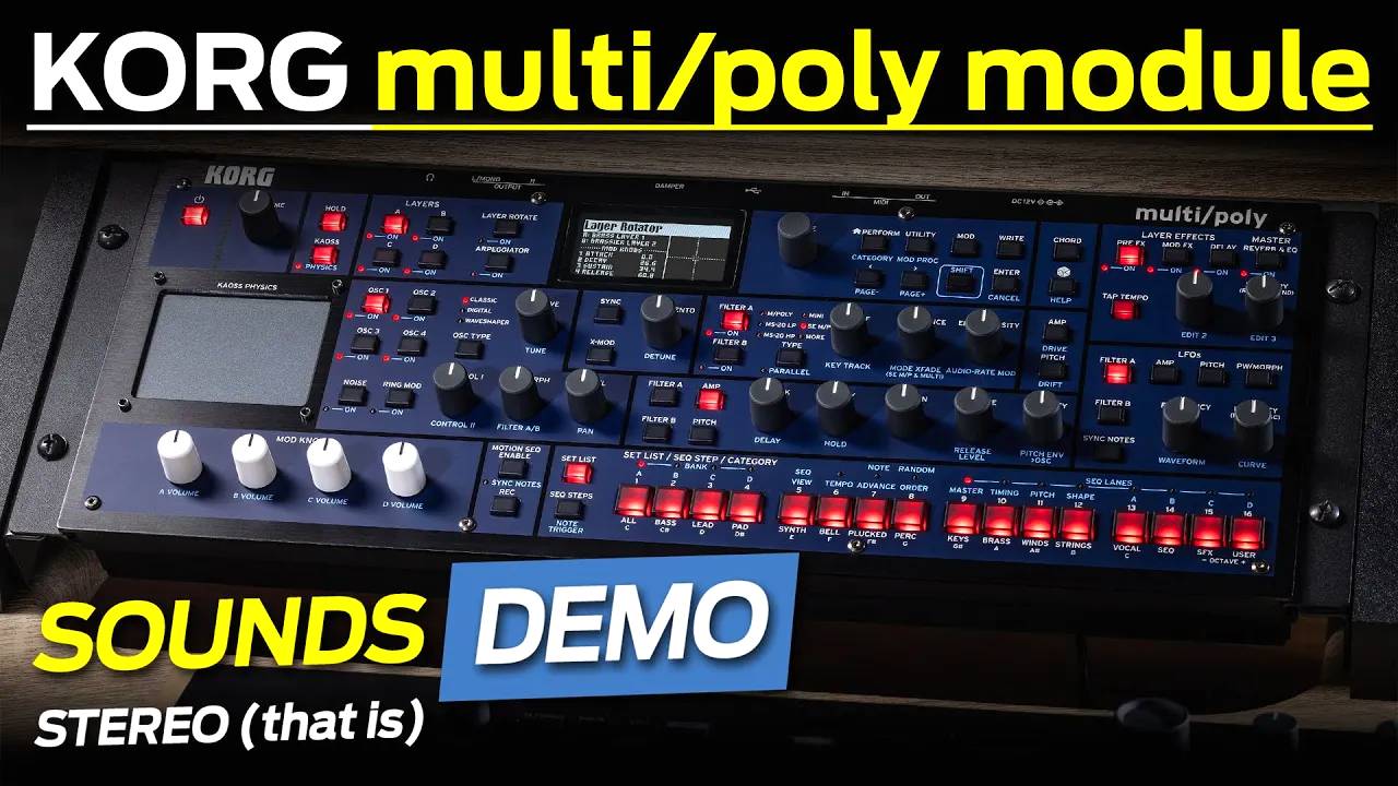 Korg multi/poly Module: Sounds Demo (No Talking)