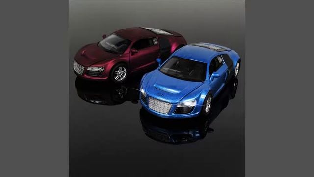 1:32 Kids Toys AUDI R8 Metal Toy Cars Model for Children Music Pull back Car Miniatures Gifts for B