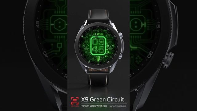 [Samsung Watch Faces] X9 Green Circuit