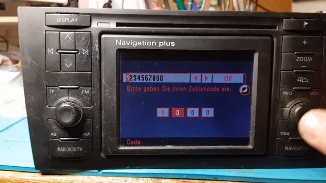 Navigation plus enter code