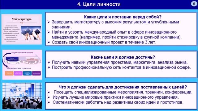 Пример 1. Личная стратегическая карта студента ВУЗа