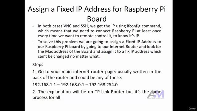 236 - Assign A fix IP Address for Raspberry Pi Board