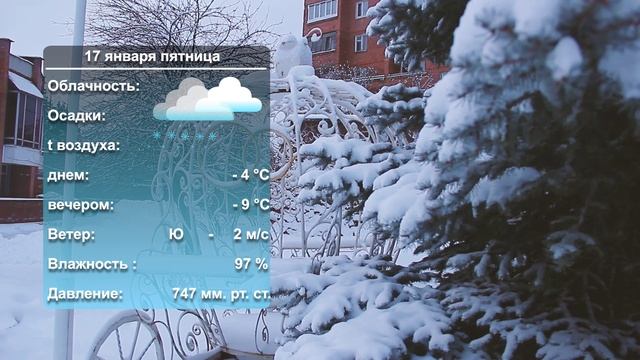 Погода на завтра. 16.01.2025