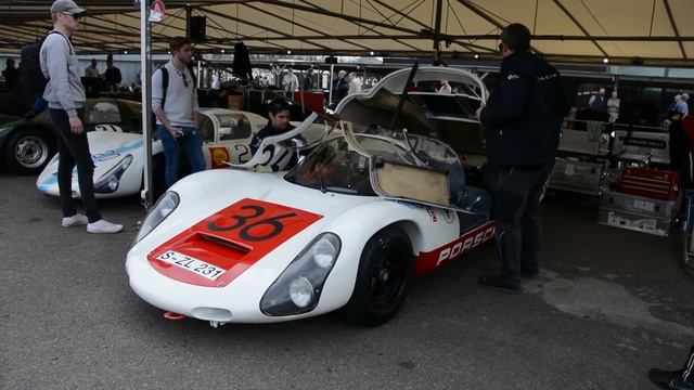 LOUD Porsche 910 START UP and REVS!! - Goodwood 77MM