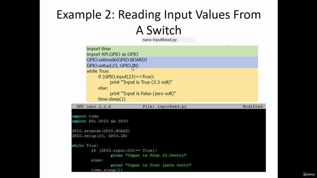 27 - Example Two Reading Input Values From A Switch