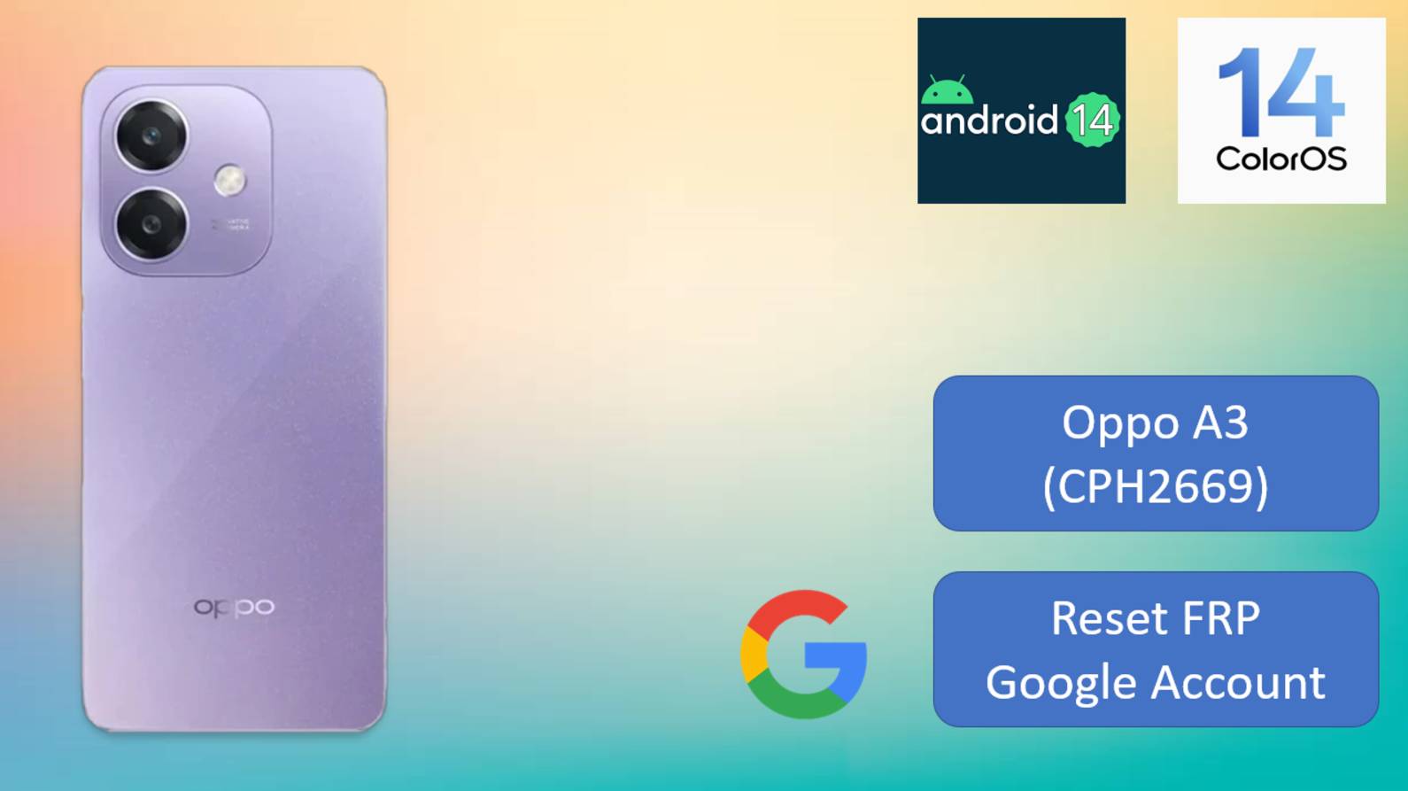 Oppo A3 CPH(2669) Reset FRP Google Account/Bypass Google Account/Сброс Гугл Аккаунта