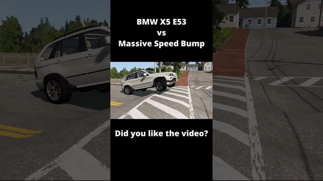 BMW X5 E53 vs Massive Speed Bump – BeamNG Drive s1 Bumps, Car, Cars, Crash, Crashes, Test, Accident