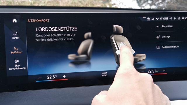 BMW iX50 2023 Beifahrersitz Lordosenstütze & Massage / passanger seat lumbar support & massage