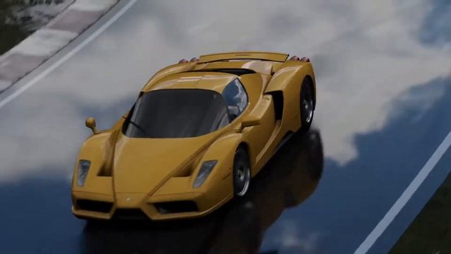 Forza Motorsport - Ferrari Enzo Yellow in and out of rain . . .