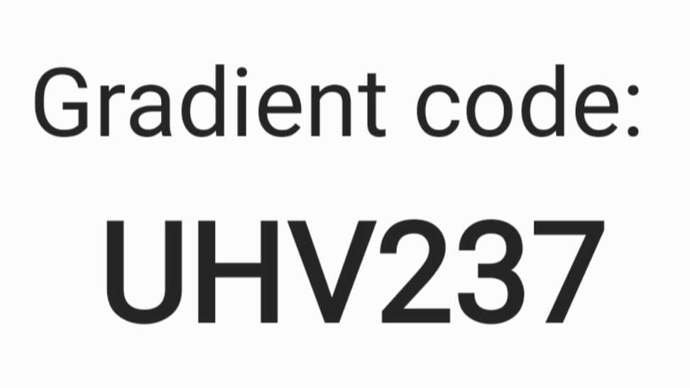 Код Gradient: UHV237  Gradient code: UHV237