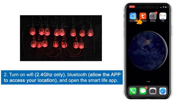 RGBW Acrylic Smart S14 String Light-How to connect with app?