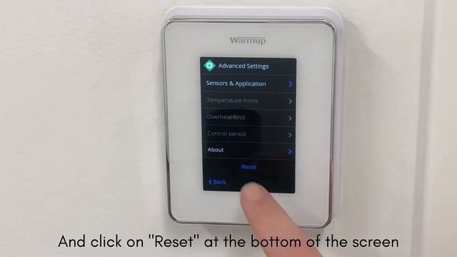 Resetting the 6iE Smart Thermostat