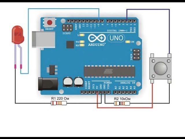 Урок 5  Подключение кнопки к Arduino