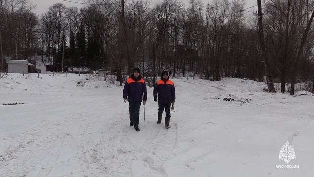 Профилактический осмотр мест проведения крещенских купаний на озере Верхний Кабан