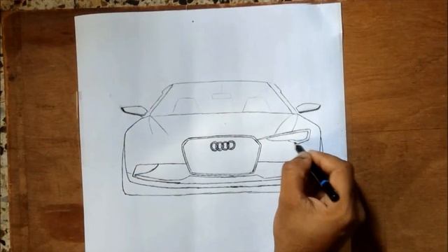 How To Draw Audi Car Sketch