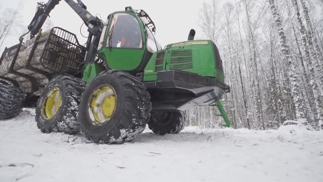 🌲Лесные шины "Alliance 643 FORESTAR III" на Форвардере "John Deere". Заготовка леса.