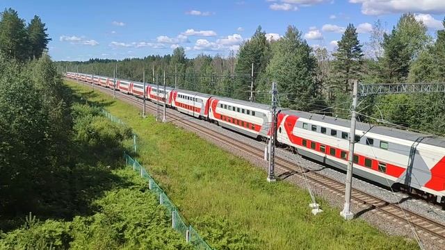 Ж/Д ст. Осеченка Двухэтажный состав