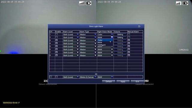 ZOSI Wireless NVR Security System Operation - How to Setup The Night Vison