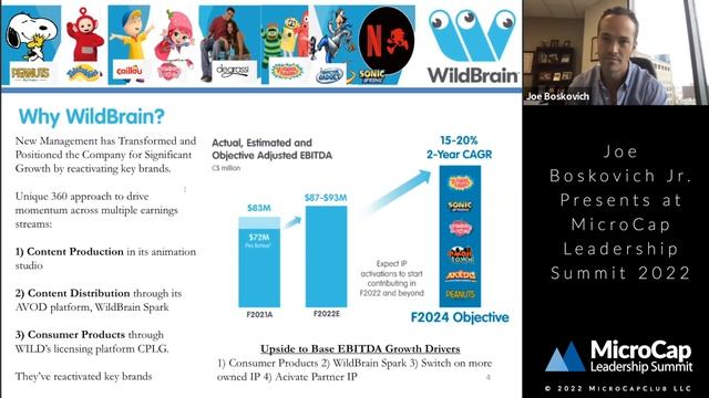 Joe Boskovich Jr  Presents at MicroCap Leadership Summit 2022