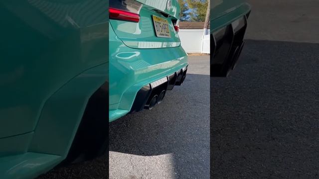 2022 BMW M3 G80, Mint Green, PSI Midpipe, no tune, no other engine mods, this is only the midpipe