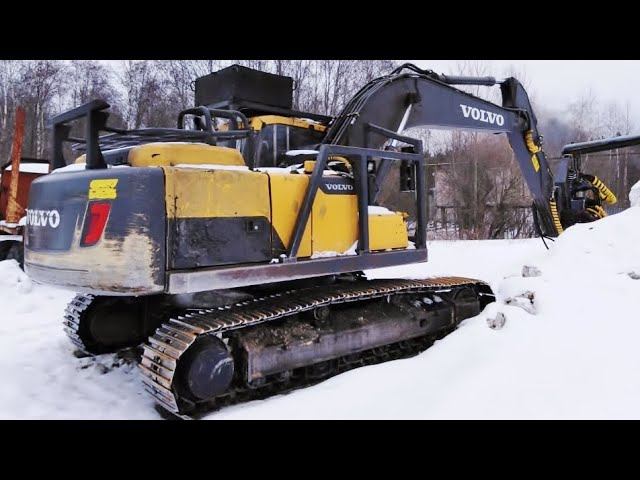 Проверка харвестер Volvo EC220DL с пильной головкой Waratah H480C