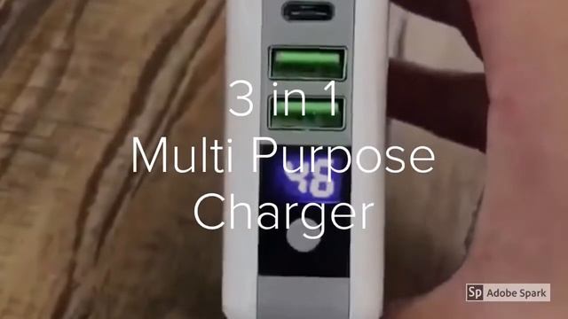 3 in 1 Multi Purpose Wireless Power Bank + Wall Adapter