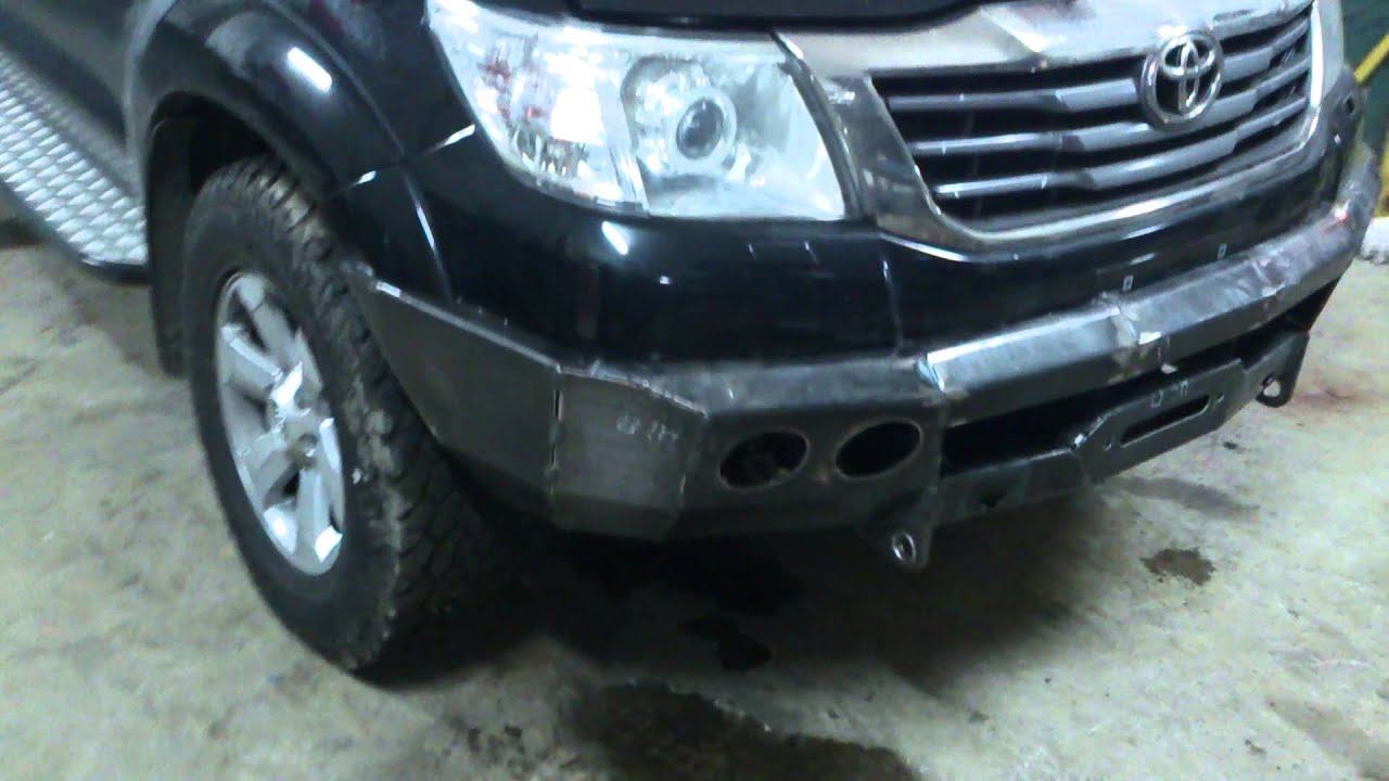 Примерка силового бампер на Toyota Hilux. АМЗ