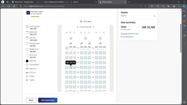 How to Change Seats in Etihad Airways (Best Method)