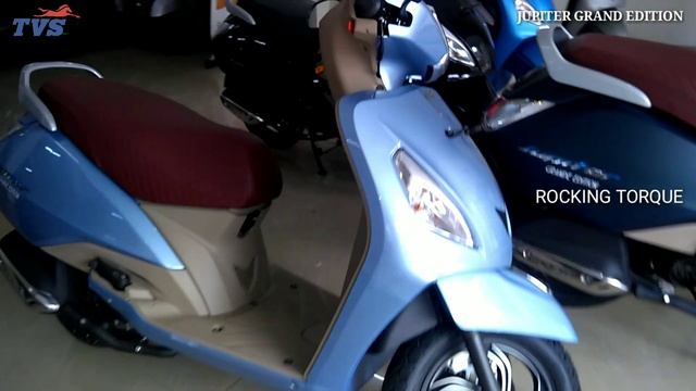 TVS JUPITER Grand Edition Smart X connection Matte Star Light Blue Colour Detailed Walk Around