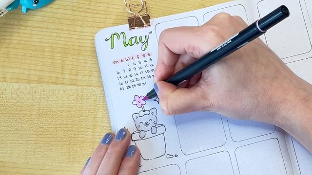 May plan with me 🌸 trackers & weeklies 🌸 spring bullet journal pt. 2