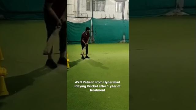 Avn Patient playing cricket after 1 year of treatment by Dr. Vijay Prakash 7007968664