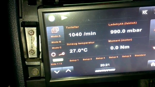 7" Touch monitor som kjører Vagcom pluginen i Centrafuse - Audi B5