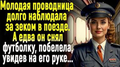 Молодая проводница наблюдала за зеком в поезде. А  едва он снял футболку, побелела, увидев на руке..