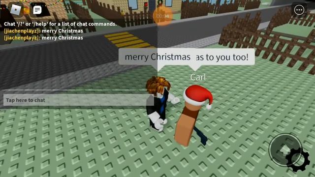 carl the npc says merry christmas