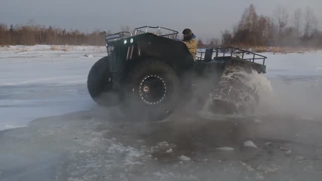 Сравнение шин. Река. Течение. Ледяные торосы. -32.