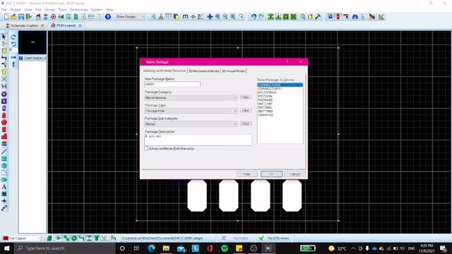 DESIGNING PCB FOOTPRINT IN ARES | LM301 | PROTEUS 8