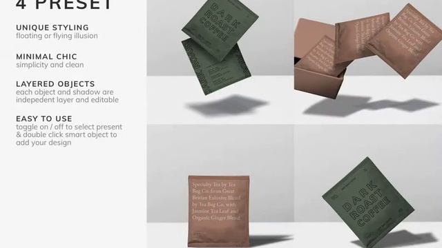 Mock Up: Chai-Tea Bag Sealed Bag Mockup