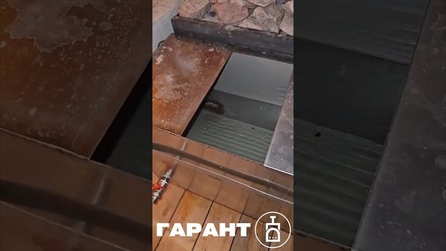 Разогрев воды в теплообменник от банной печи фирмы ООО "ГАРАНТ"