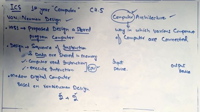 ICS Part-1| Chapter 5 Neumann Architecture Design | Education Gateway | Aqib Ali Shafiq
