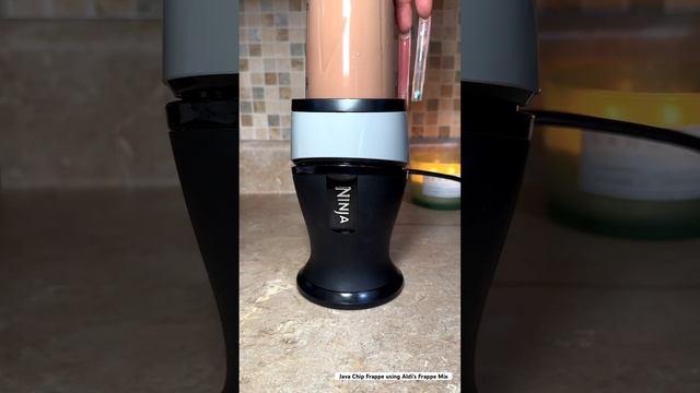 Java Chip Frappe using Aldi's Frappe Mix #asmrvideo #coffee #icedcoffee #asmr #icedcoffe #asmrsound