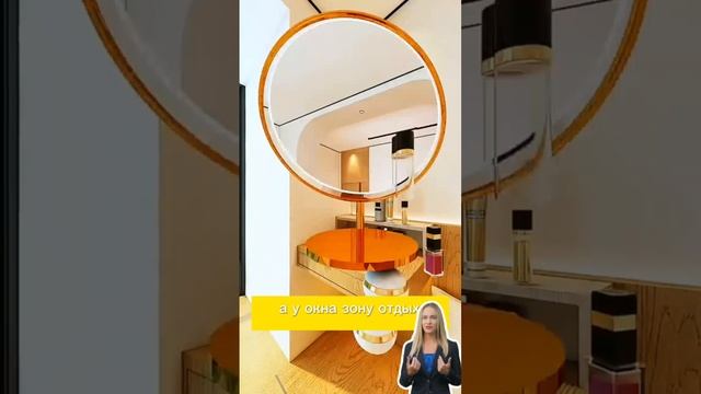 Проект спальни, где есть и туалетный столик для жены, и рабочий стол для мужа.