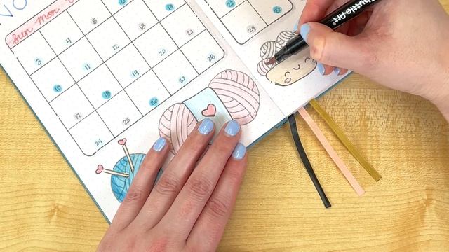 November plan with me 🍁 sweater weather 🧶 cozy bullet journal theme