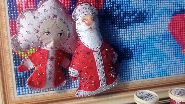 Игрушки из фетра Дед Мороз и Снегурочка