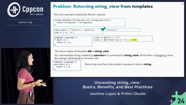 How to Use string_view in C++ - Basics, Benefits, and Best Practices - Jasmine Lopez & Prithvi Okade