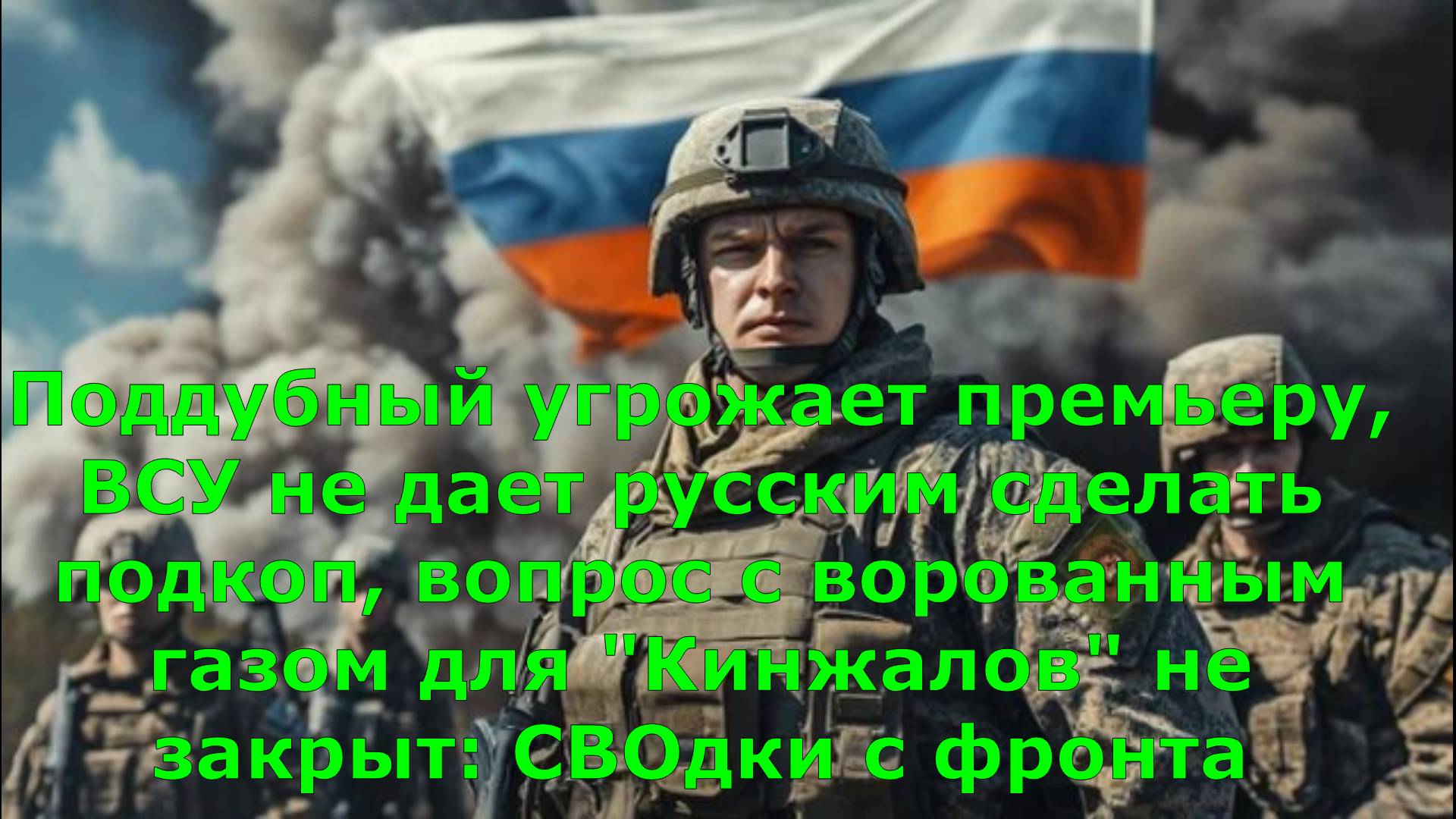 Поддубный угрожает премьеру, ВСУ не дает русским сделать подкоп, вопрос с ворованным газом для "Кинж