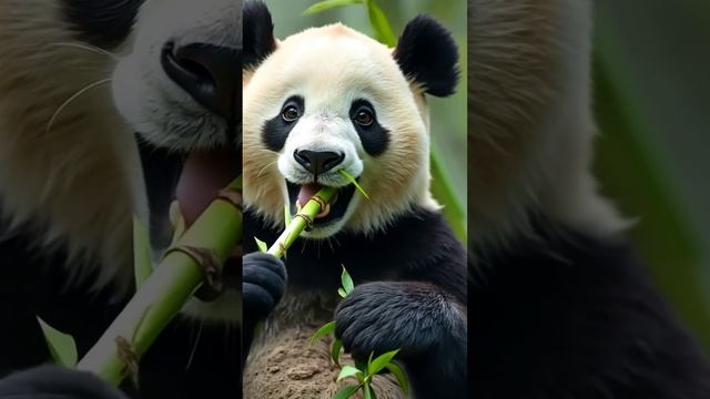 PANDA_EATS_BAMBOO_ПАНДА_ЕСТ_БАМБУК_SHORTS#short